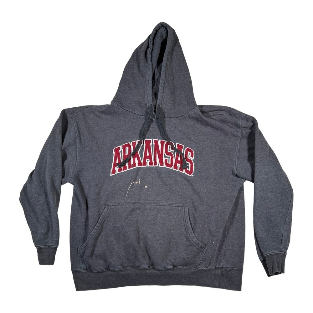 Arkansas Razorbacks Hoodie Pullover Gray Majestic Section Champion 101 XL